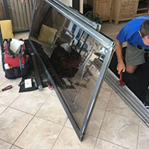 sliding glass door frame repair Corcoran